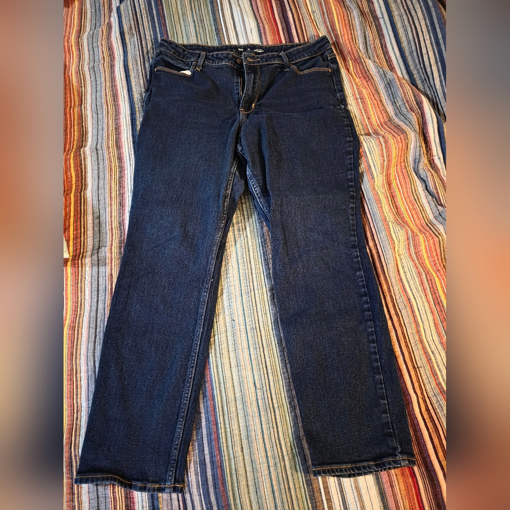 Classic Blue Denim Jeans Old Navy, Womens Size 14 Short, Straight Cut
